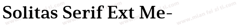 Solitas Serif Ext Me字体转换